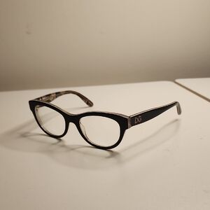 Dolce & Gabbana Black and Cream Women's Glasses